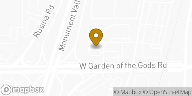 Map showing the location of McDonald's in Colorado Springs, CO 80907