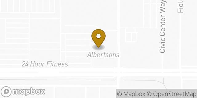 Map showing the location of Albertsons in Lakewood, CA 90712
