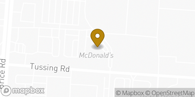 Map showing the location of McDonald's in Reynoldsburg, OH 43068