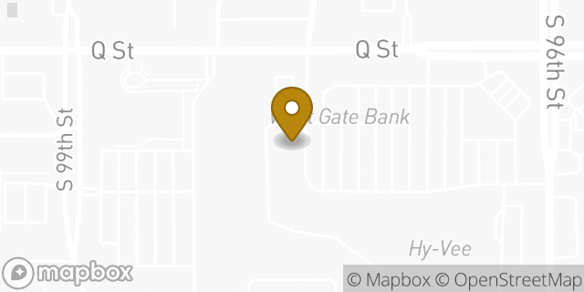 Map showing the location of Papa John's Pizza in Omaha, NE 68127