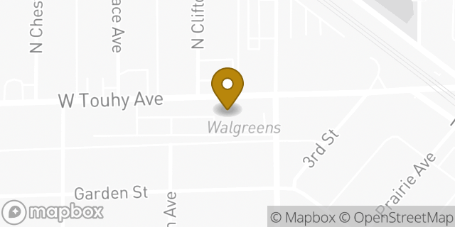 Map showing the location of Walgreens in Park Ridge, IL 60068