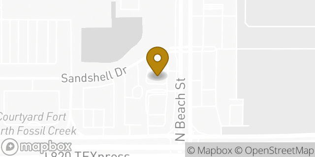 Map showing the location of Loop 820 & Beach in FORT WORTH, TX 76137