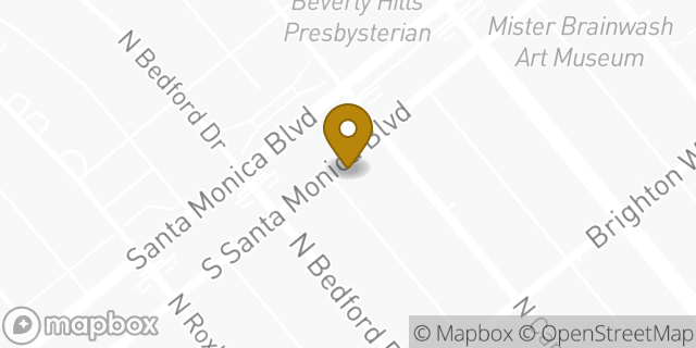 Map showing the location of La Colombe Coffee Workshop in Beverly Hills, CA 90210