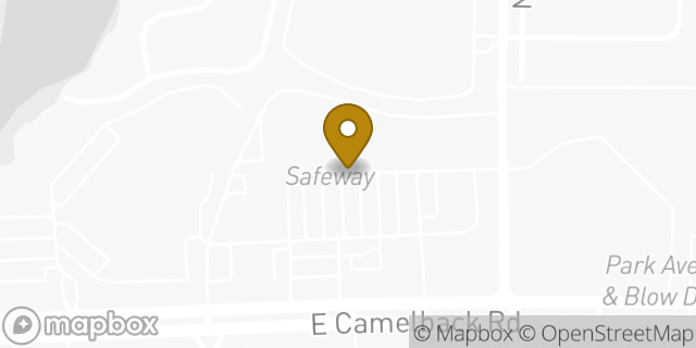 Map showing the location of Starbucks in Phoenix, AZ 85016