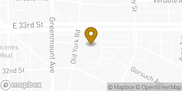 Map showing the location of Coinme in Baltimore, MD 21218