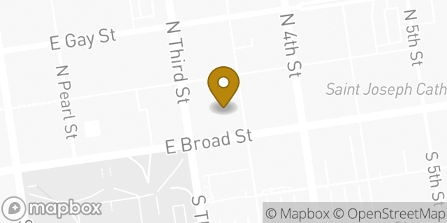 Map showing the location of Chase Bank in Columbus, OH 43215
