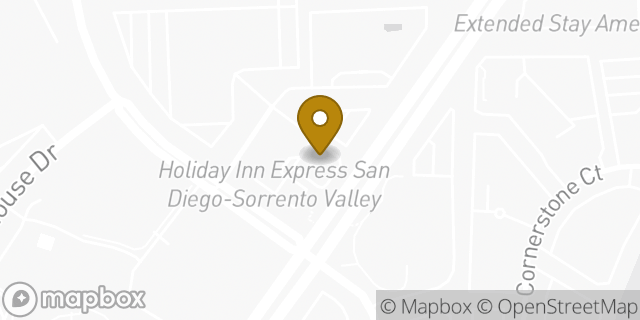 Map showing the location of Starbucks in San Diego, CA 92121