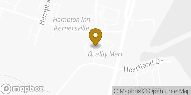 Map showing the location of Dunkin' in Kernersville, NC 27284