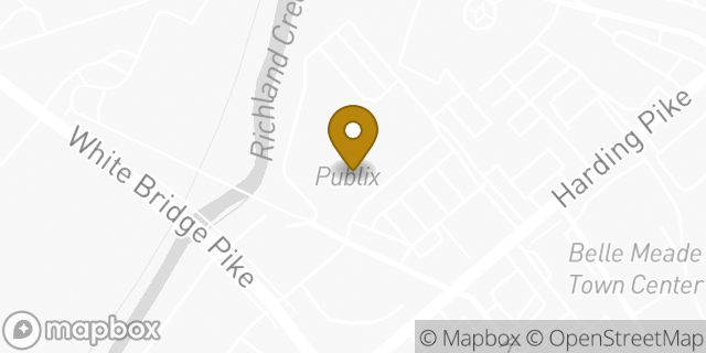 Map showing the location of Publix in Nashville, TN 37205