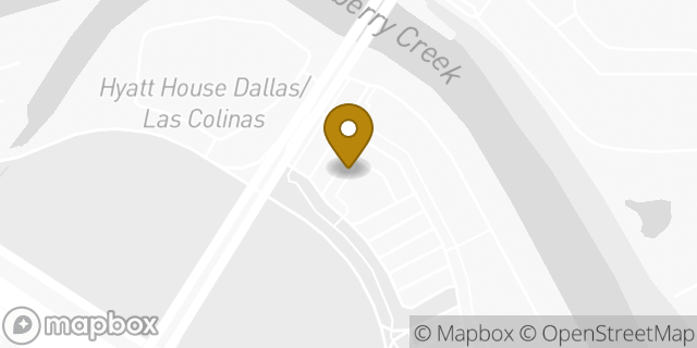 Map showing the location of Starbucks in Irving, TX 75039