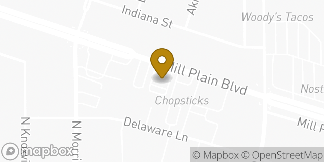 Map showing the location of Chase Bank in Vancouver, WA 98664