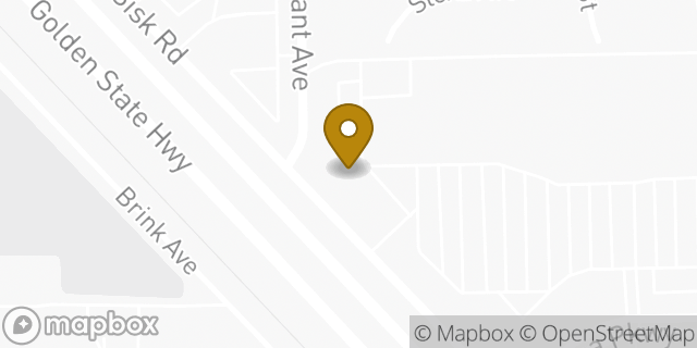 Map showing the location of Avis Car Rental in Modesto, CA 95350
