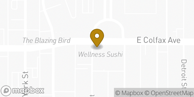 Map showing the location of Chipotle Mexican Grill in Denver, CO 80206