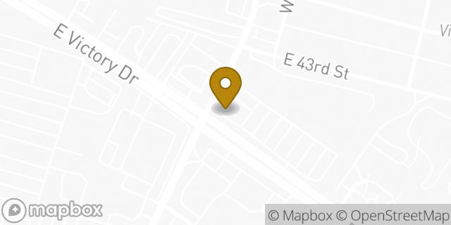 Map showing the location of Starbucks in Savannah, GA 31404
