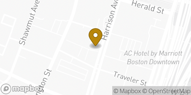 Map showing the location of CVS Pharmacy in Boston, MA 02118