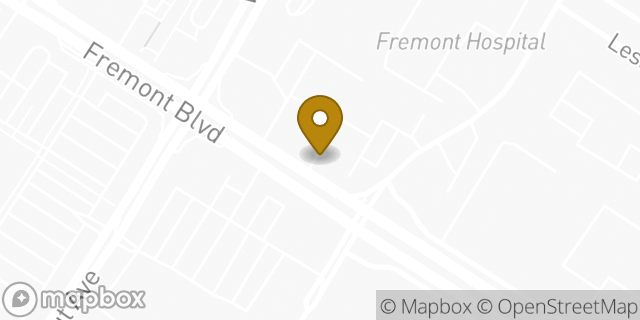 Map showing the location of Amazon Locker - Hamburg in Fremont, CA 94538