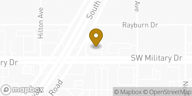 Map showing the location of Starbucks in San Antonio, TX 78221