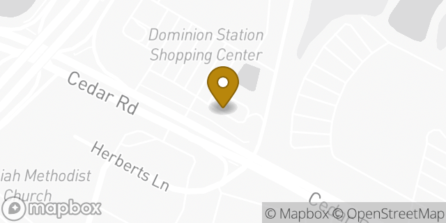 Map showing the location of Sonic Drive-In in Chesapeake, VA 23322