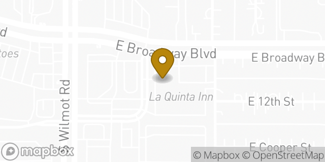 Map showing the location of La Quinta Inn in Tucson, AZ 85710