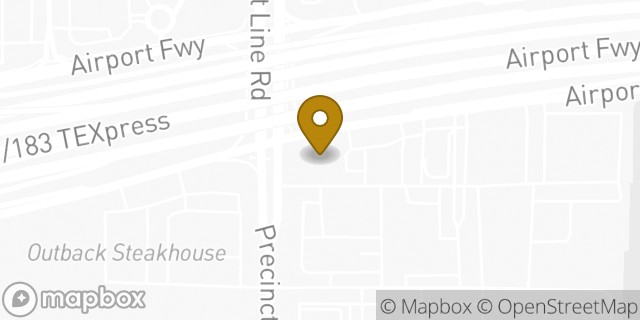 Map showing the location of Starbucks in Hurst, TX 76053