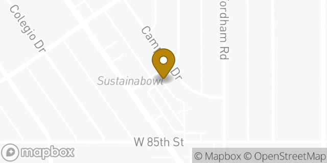 Map showing the location of Starbucks in Los Angeles, CA 90045