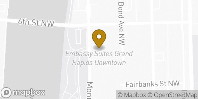 Map showing the location of Amazon Locker - Keelboat in Grand Rapids, MI 49503