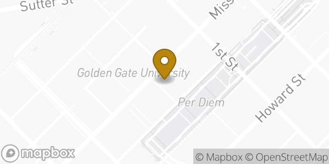 Map showing the location of WeWork in San Francisco, CA 94105
