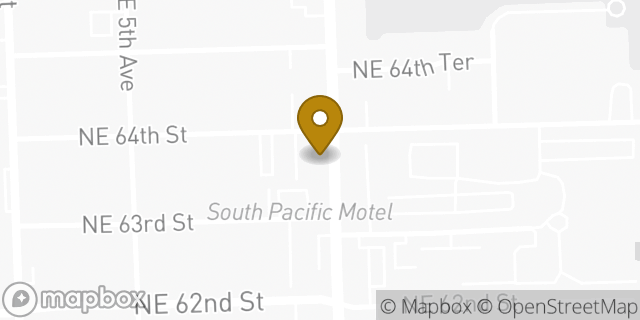 Map showing the location of Starbucks in Miami, FL 33138