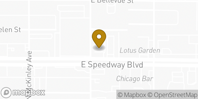 Map showing the location of Hertz in Tucson, AZ 85712