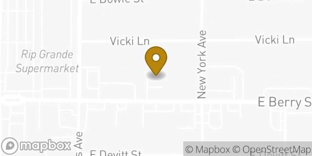 Map showing the location of AutoZone in Fort Worth, TX 76110