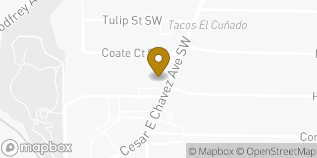Map showing the location of Amazon Locker - Urwa in Grand Rapids, MI 49503