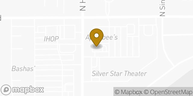 Map showing the location of Starbucks in Mesa, AZ 85205