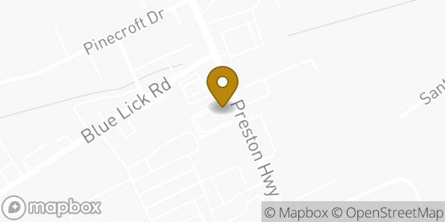 Map showing the location of McDonald's in Louisville, KY 40219