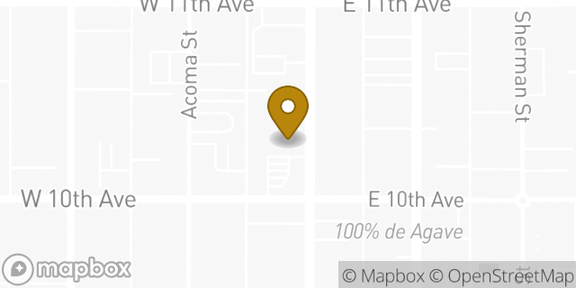 Map showing the location of EZ Pawn in Denver, CO 80203