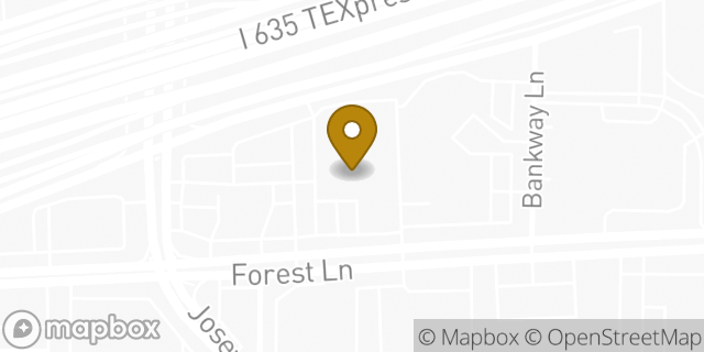 Map showing the location of FedEx ShipSite in Dallas, TX 75234