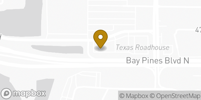 Map showing the location of Starbucks in St Petersburg, FL 33708