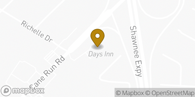 Map showing the location of Days Inn & Suites Louisville SW in Louisville, KY 40216
