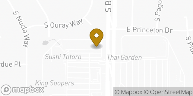 Map showing the location of Chipotle Mexican Grill in Aurora, CO 80013