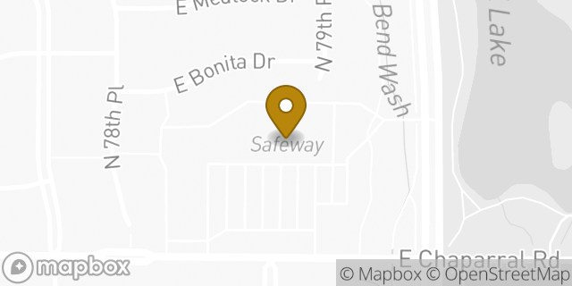 Map showing the location of Coinme in Scottsdale, AZ 85250