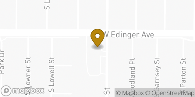 Map showing the location of 7-Eleven in Santa Ana, CA 92707