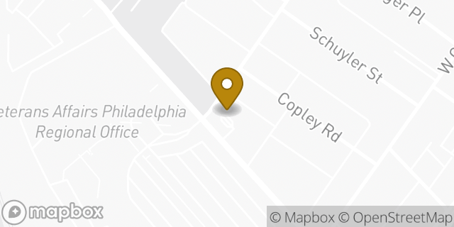 Map showing the location of Dunkin' in Philadelphia, PA 19144