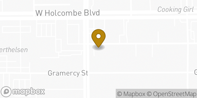 Map showing the location of Budget Car Rental in Houston, TX 77030