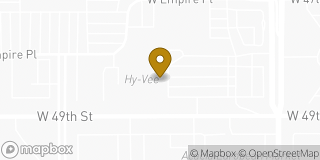 Map showing the location of Starbucks Coffee Company in Sioux Falls, SD 57106