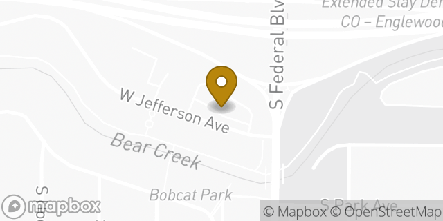 Map showing the location of McDonald's in Sheridan, CO 80110