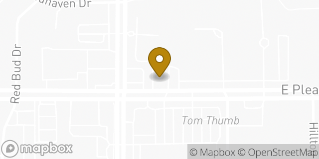 Map showing the location of Pleasant Run & Hampton in Desoto, TX 75115