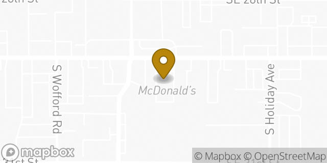 Map showing the location of McDonald's in Del City, OK 73115
