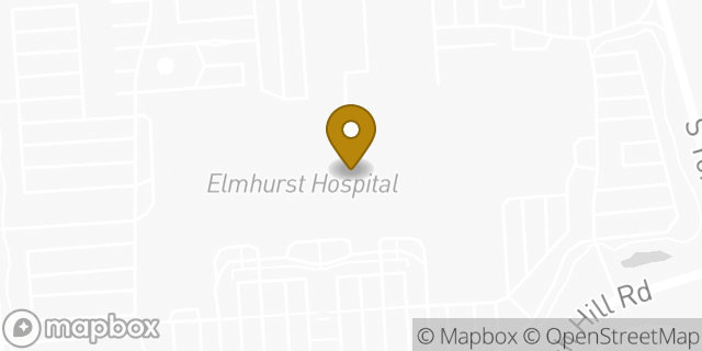 Map showing the location of Walgreens Pharmacy at Elmhurst Memorial Hospital in Elmhurst, IL 60126