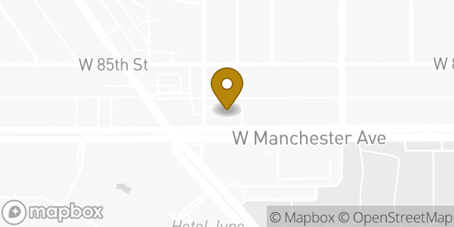 Map showing the location of Chase Bank in Los Angeles, CA 90045