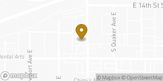 Map showing the location of Peoria & E 15th in Tulsa, OK 74120