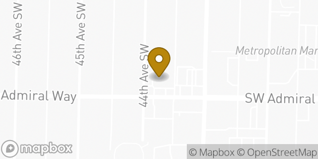 Map showing the location of Amazon Locker - Pamela in Seattle, WA 98116